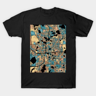 Orlando Map Pattern in Mid Century Pastel T-Shirt